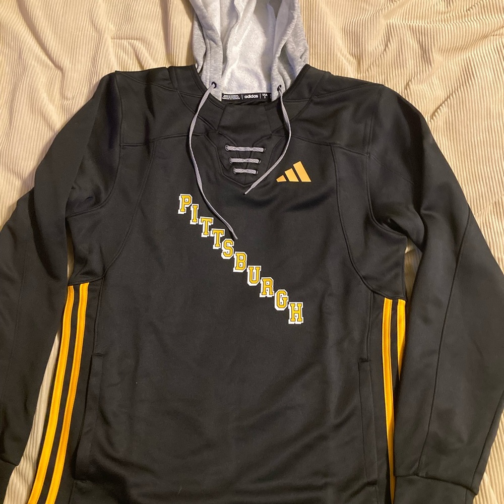 Adidas Black and Yellow Pittsburgh Hoodie